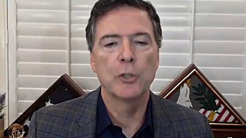 James Comey answers questions before the Senate Judiciary Committee, September 30, 2020.